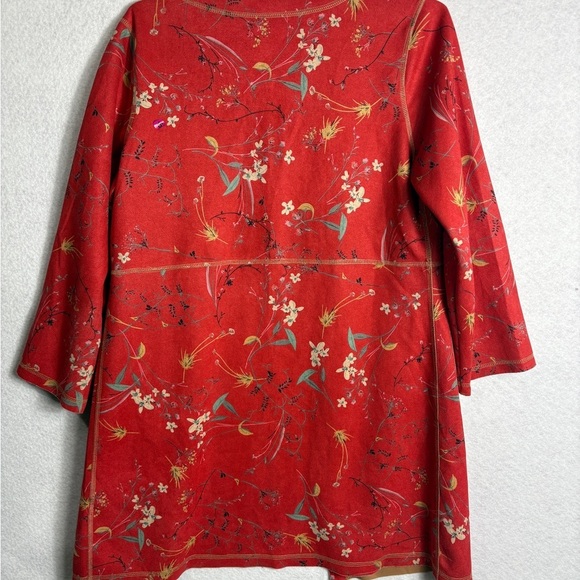 Solitaire Floral Red Kimono Robe - Picture 2 of 3